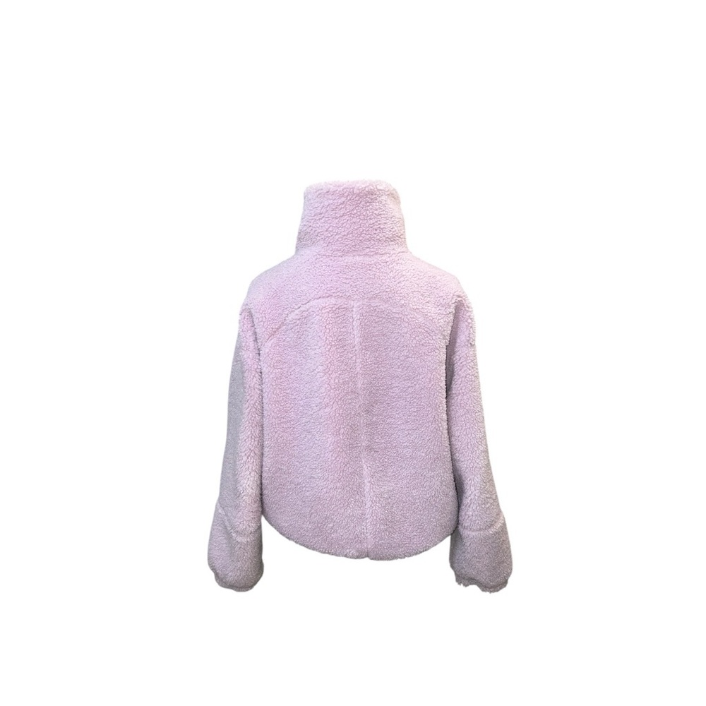 💗 𝐋𝐔𝐋𝐔𝐋𝐄𝐌𝐎𝐍 Pink Peony Sherpa Jacket + Cap Set (Size 8) - Picture 4 of 13